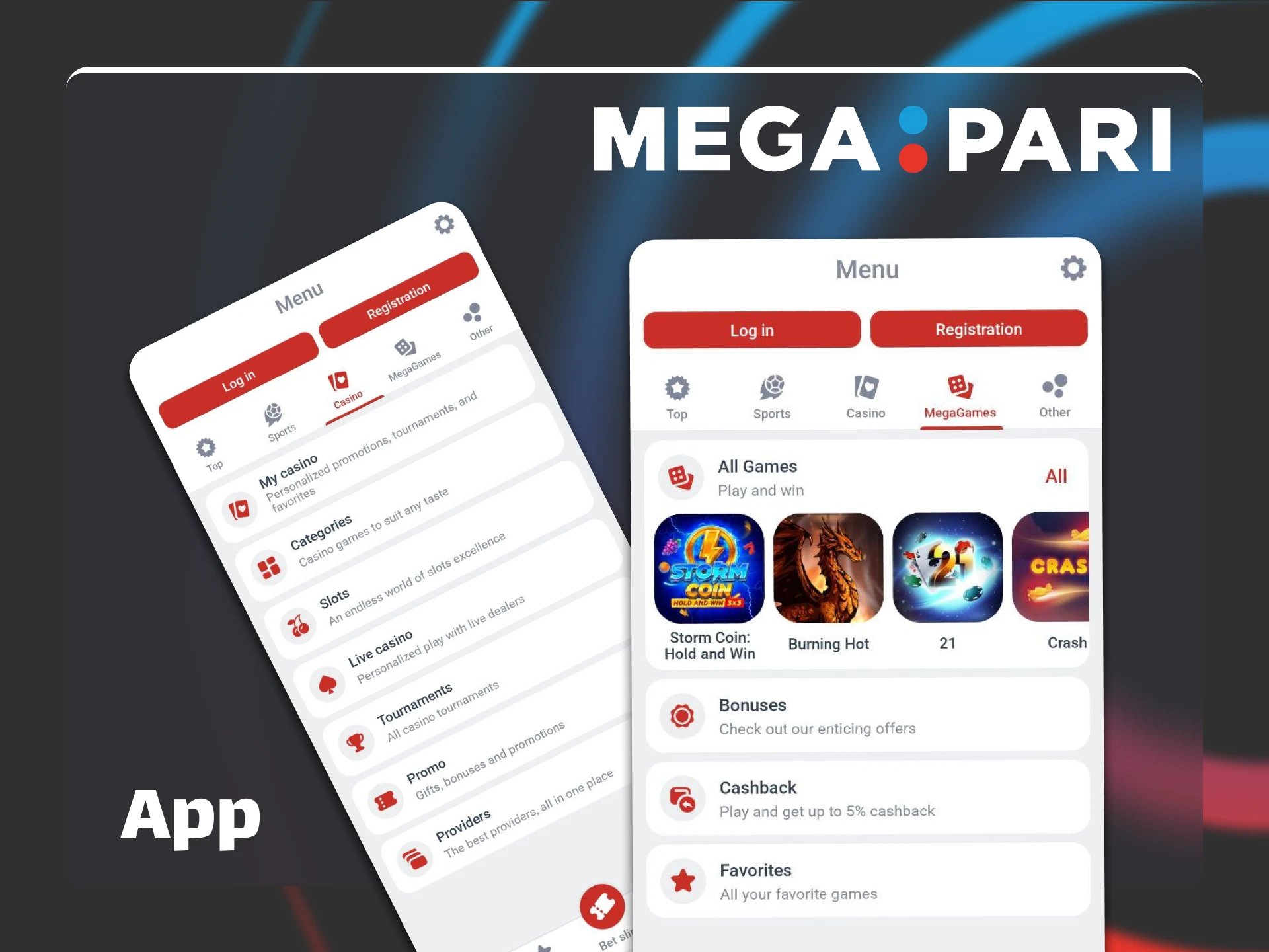 Install the Megapari casino app to access your favorite games anywhere.