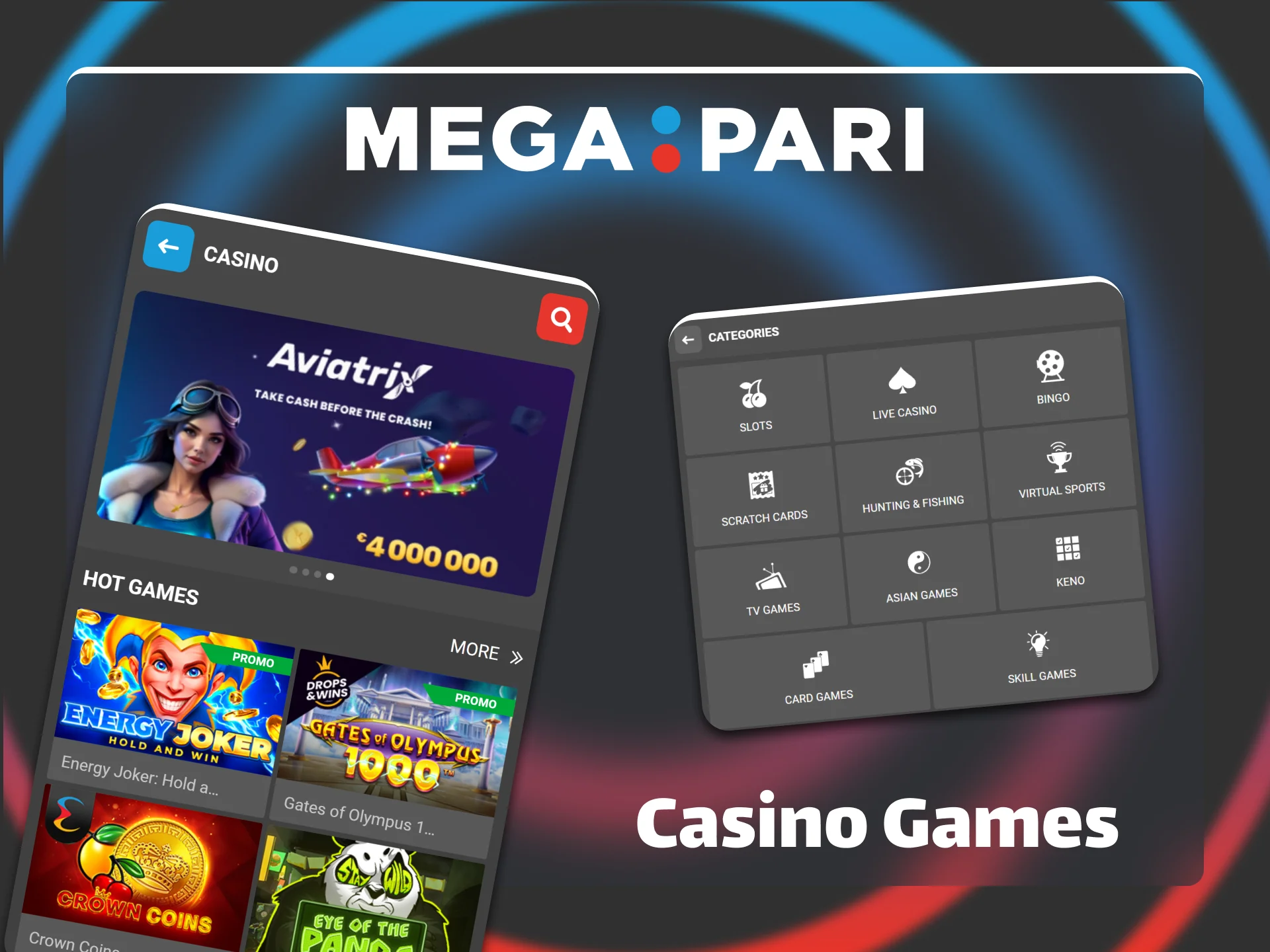 Start playing exciting slots and live casino games at Megapari immediately.