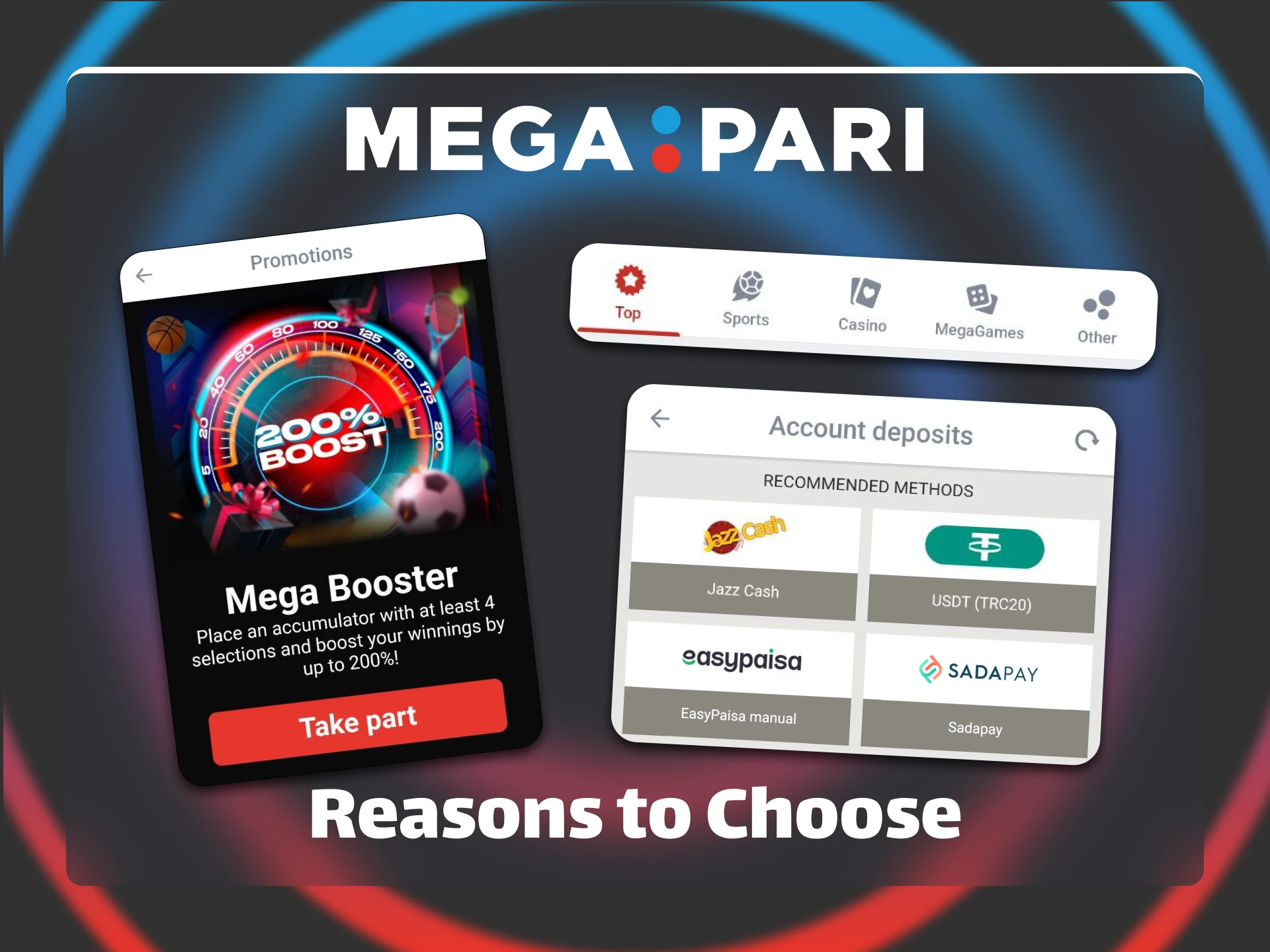 Choose Megapari to enjoy huge bonuses and a superior betting experience.