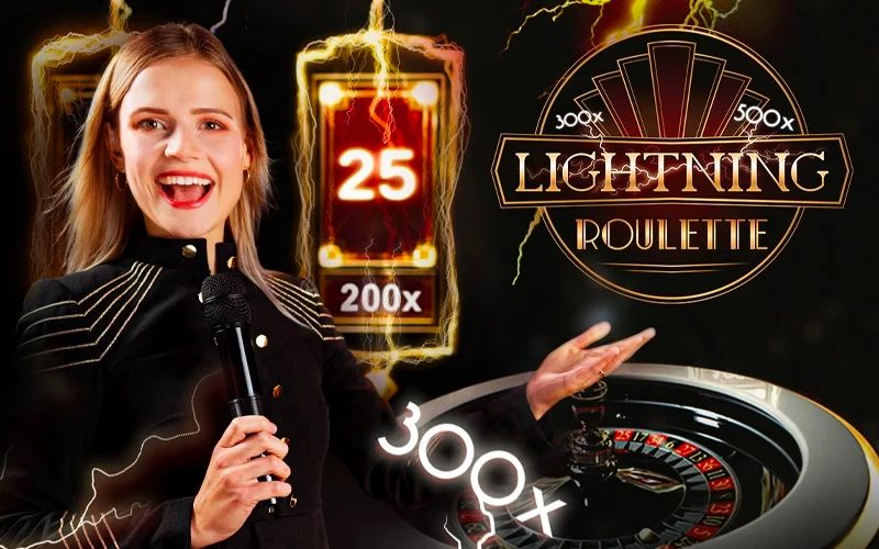 Bet and win in the Lightning Roulette game with real dealers on the official Megapari site.