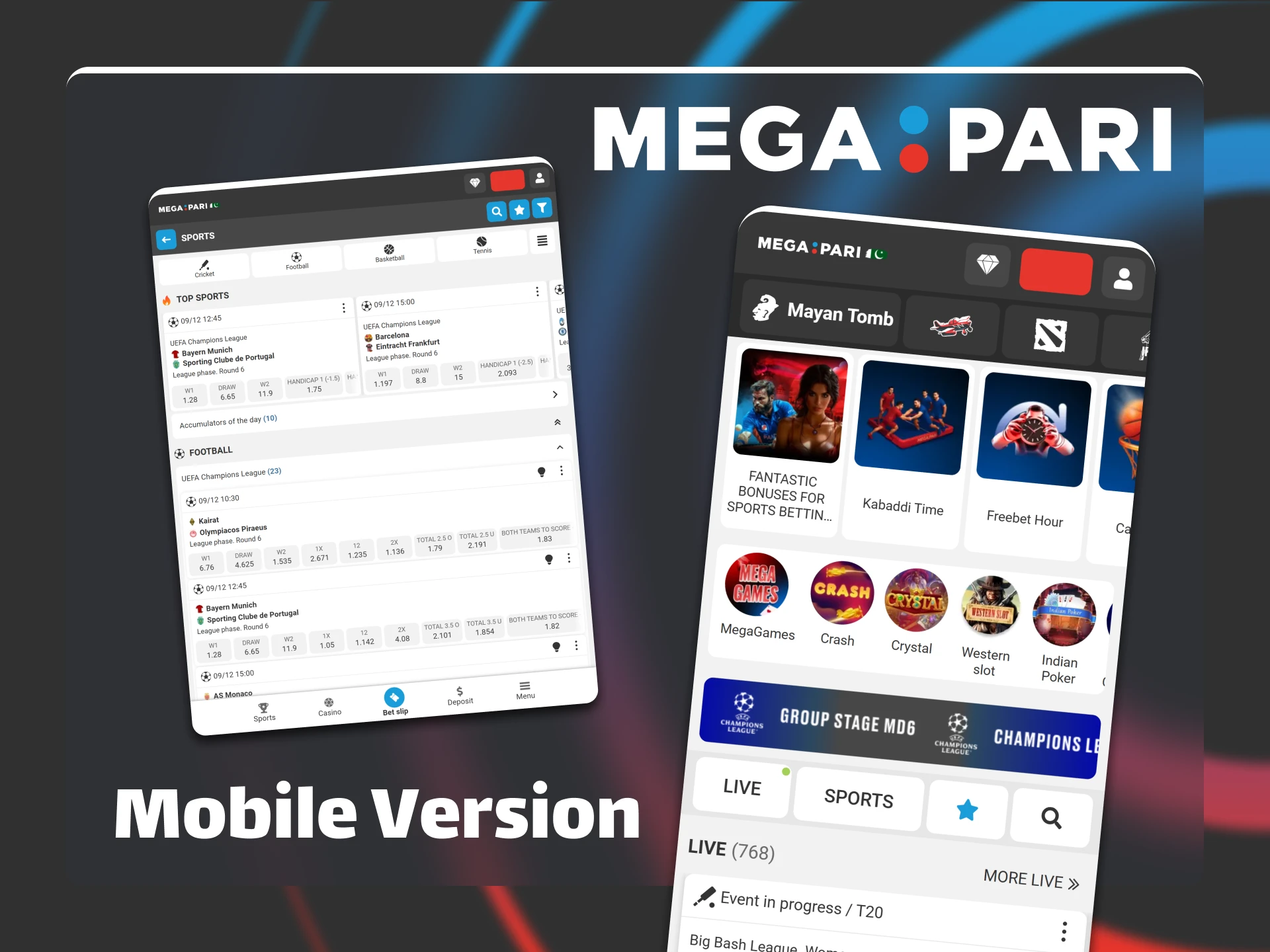 Visit the optimized mobile version of the Megapari site.