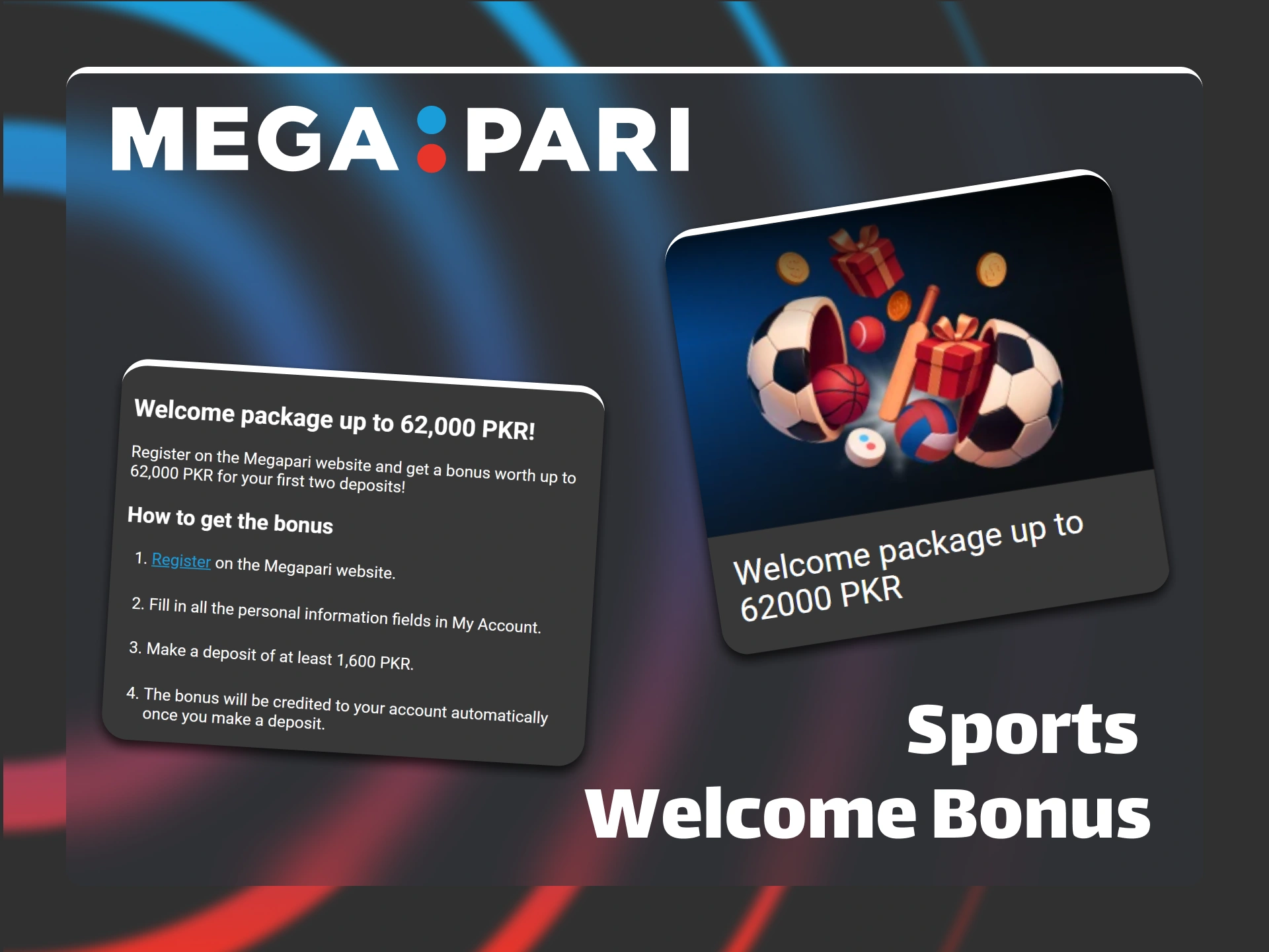 Claim your sports welcome bonus upon joining Megapari.