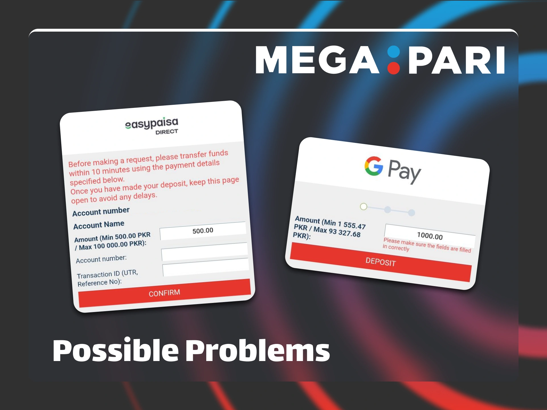 Review the payment guidelines to avoid possible deposit problems on Megapari.