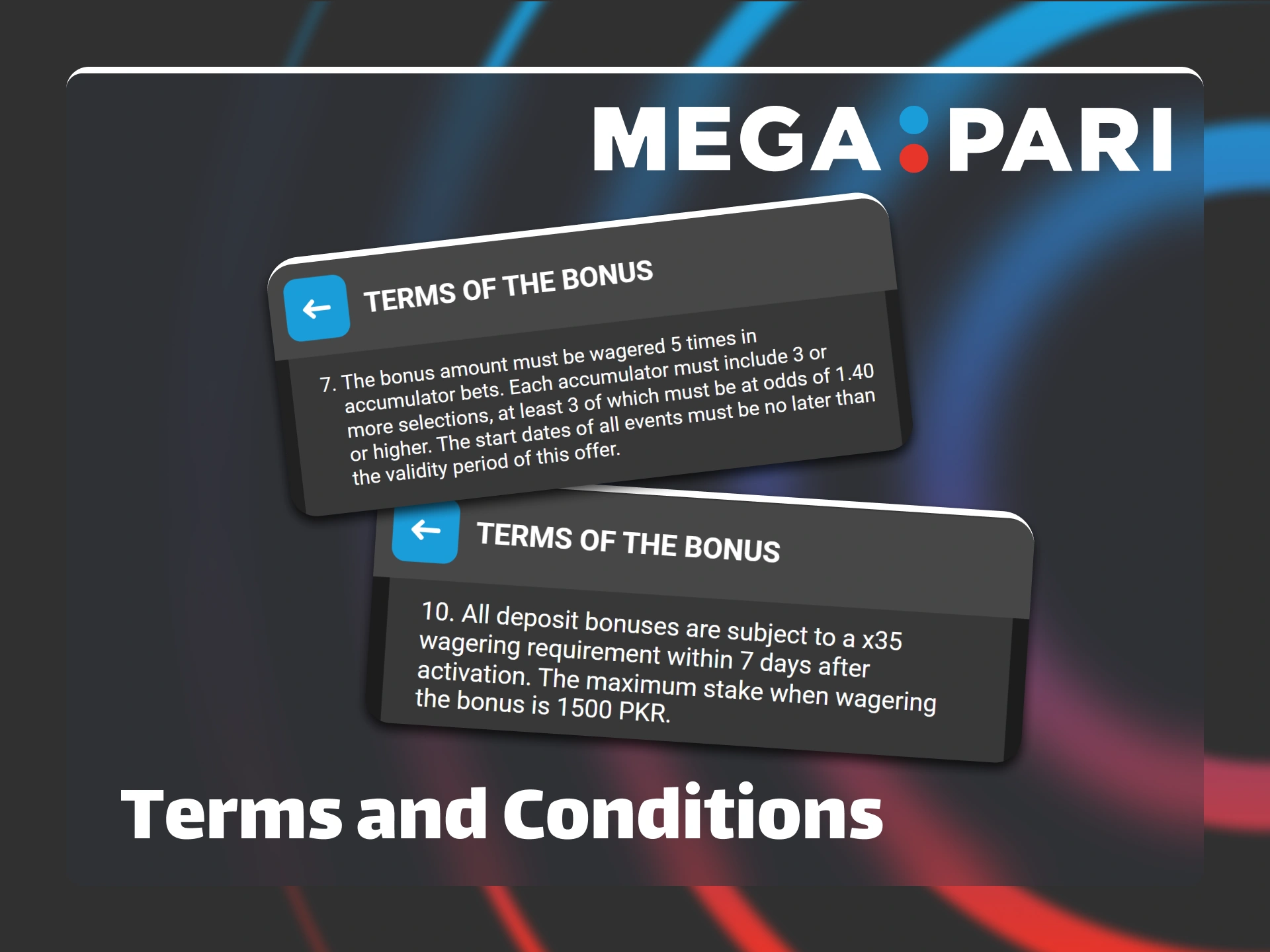 Review the promo code terms and wagering conditions carefully on Megapari.
