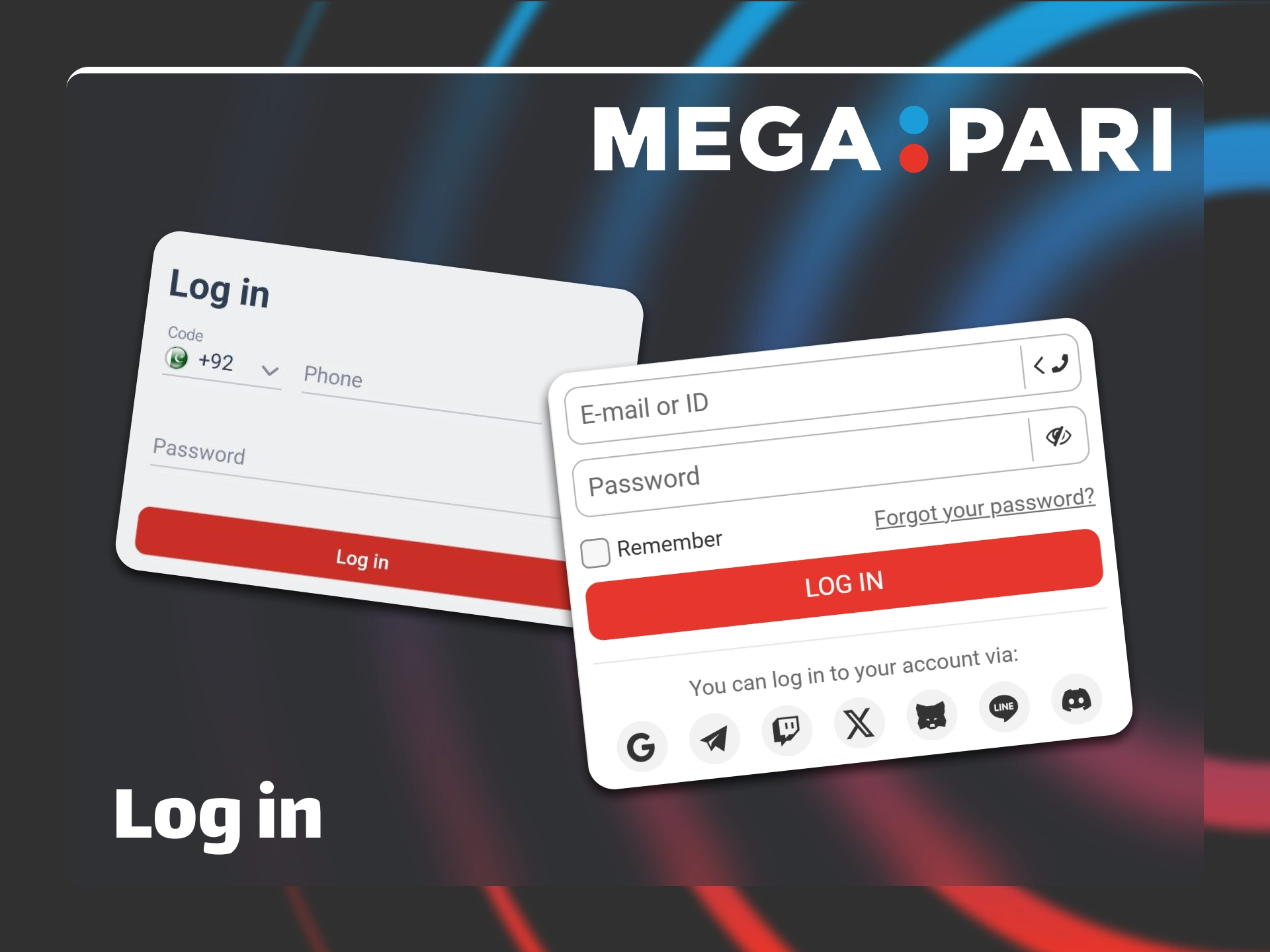 Log in to your personal account on Megapari to start playing.