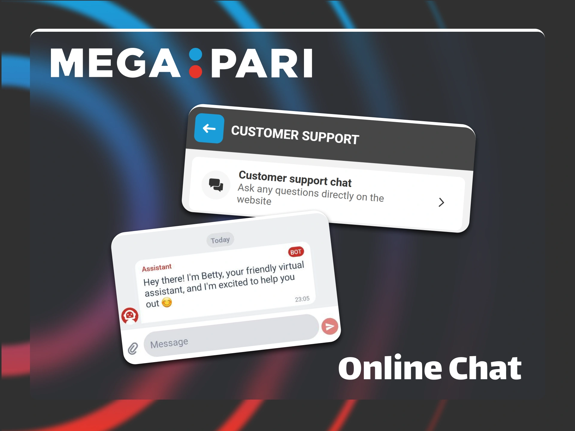 Open the online chat window to ask the Megapari assistant a question.