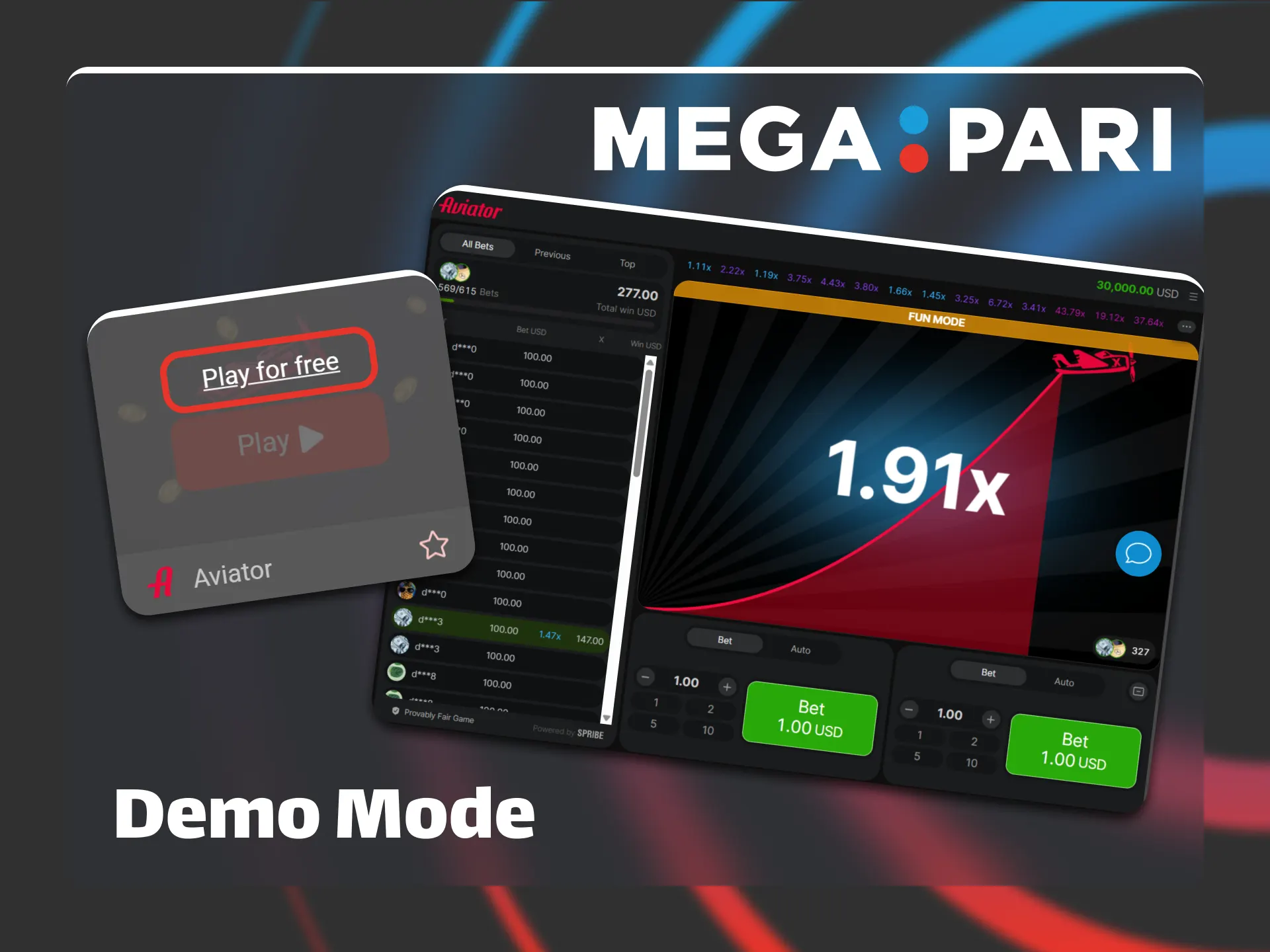 Try the official Megapari Aviator demo mode for risk-free play.