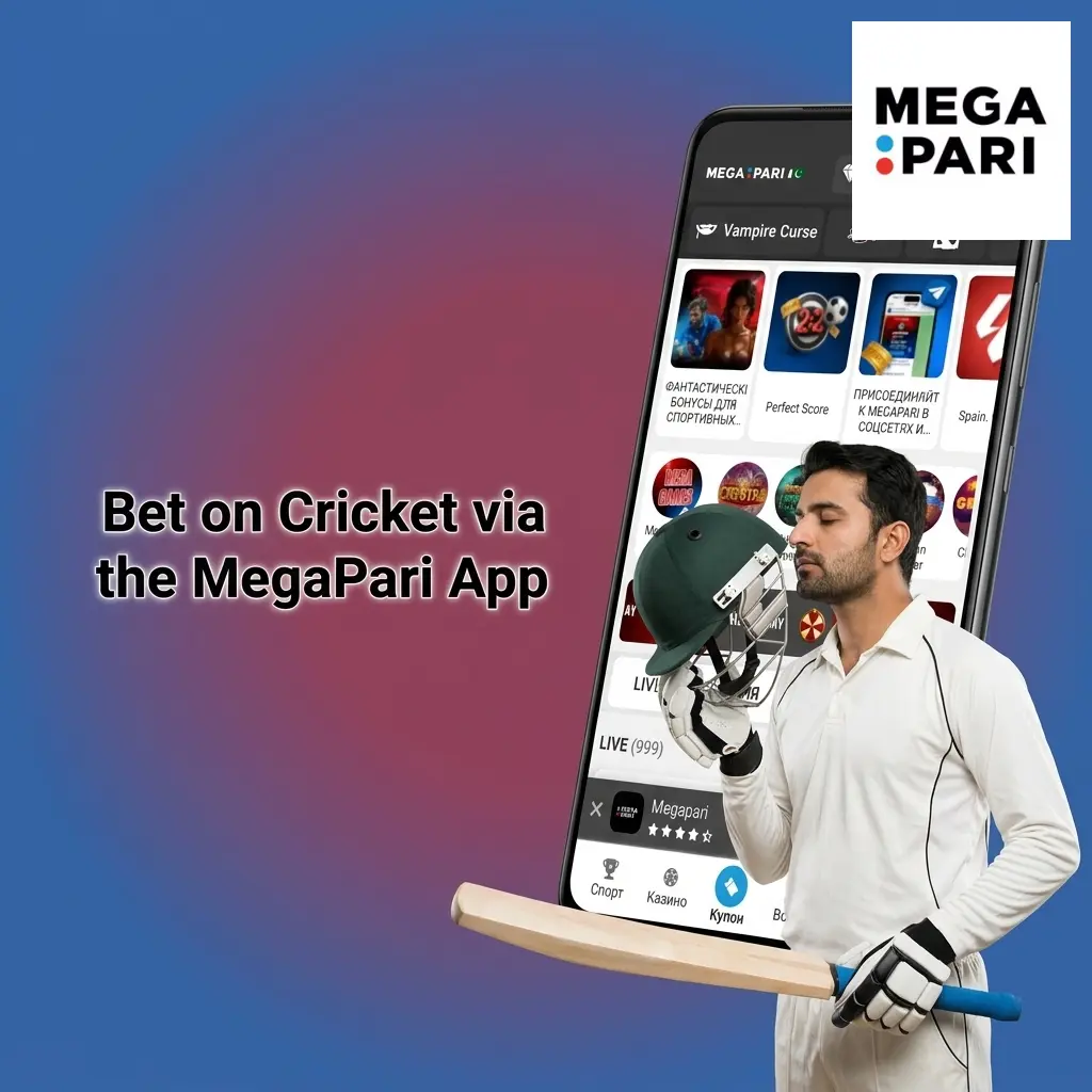MegaPari cricket betting app on Android and iOS with live odds, in-play markets, and real-time score updates