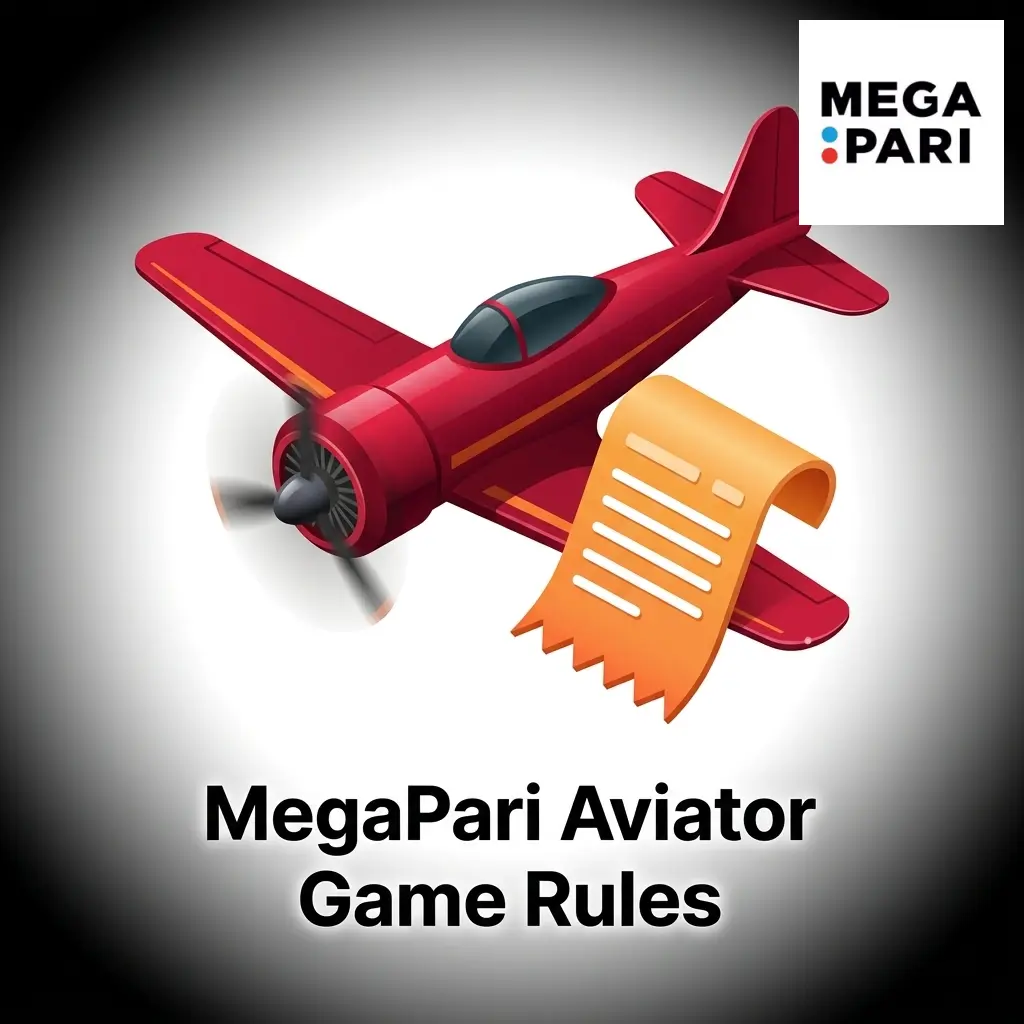 MegaPari Aviator game rules showing plane multiplier mechanics, cash out timing, betting limits, and provably fair system