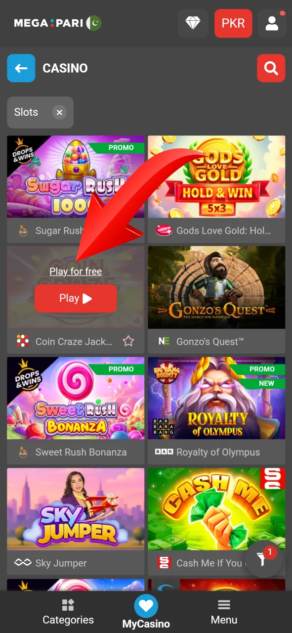Start spinning high quality slots on the official Megapari platform.
