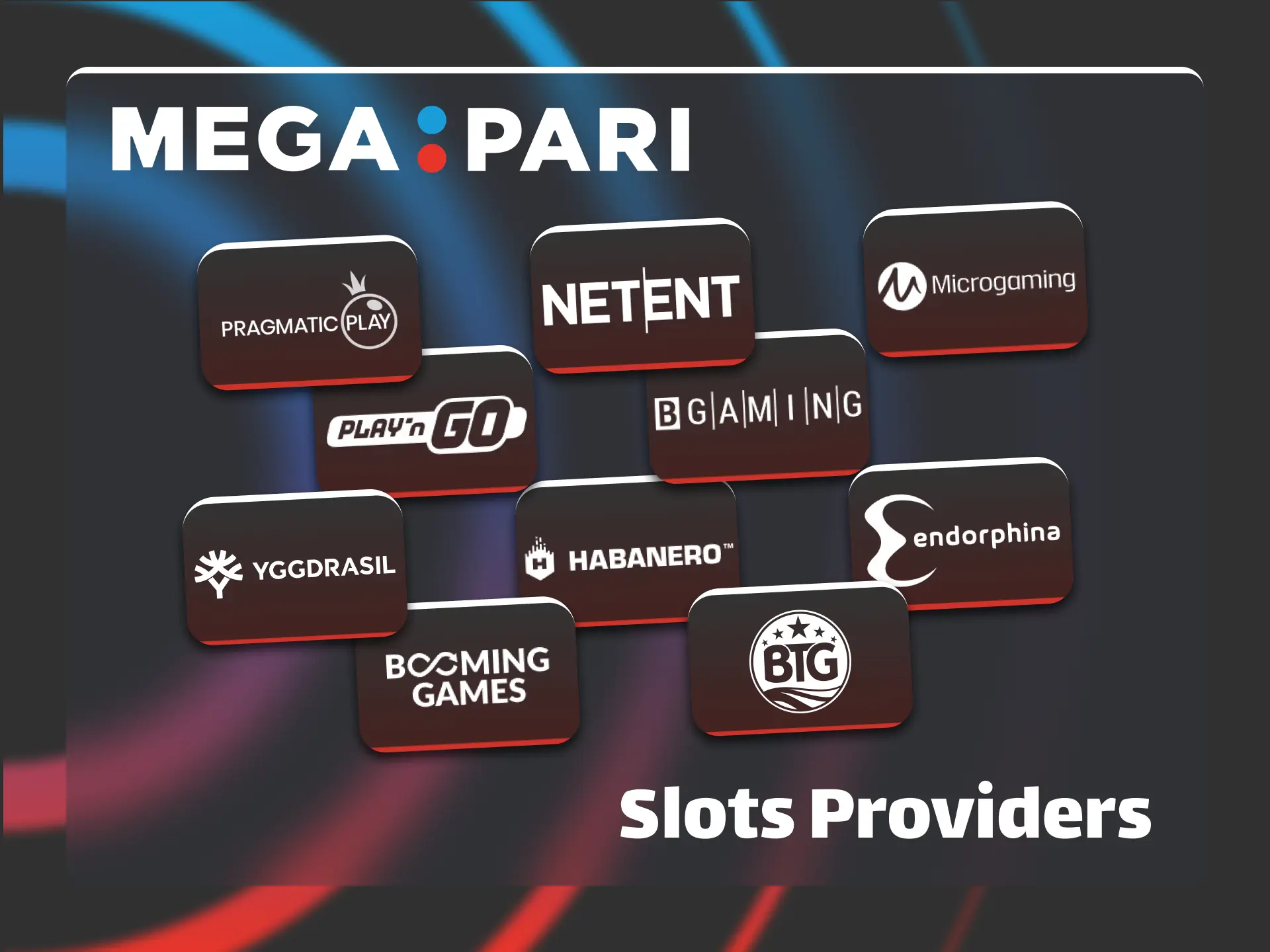Explore games from world class providers at official Megapari casino.